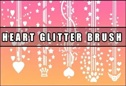 Heart Glitter Brush