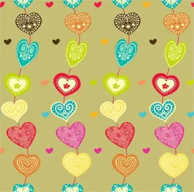 heart pattern design with seamless leaning style
