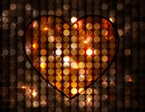 heart template design on bokeh background