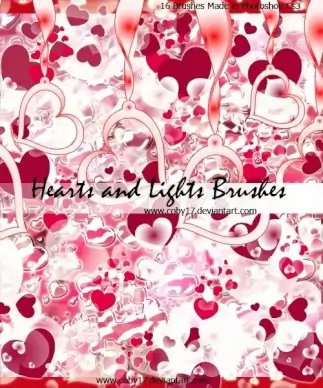 Hearts and Lights Brushes