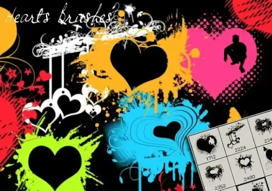 Hearts Brushes for Photoshop