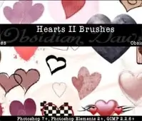 Hearts II Photoshop Brushes