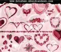 Hearts Photoshop Brushes