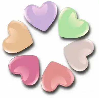 Heart-shaped candies