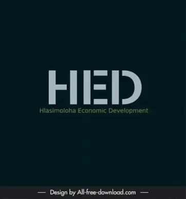 hed logo template flat dark stylized texts sketch