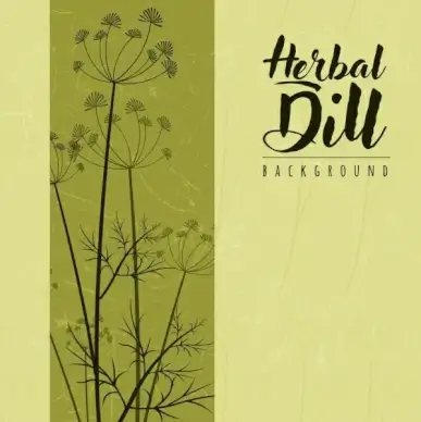 herbal dill background classical colored decoration