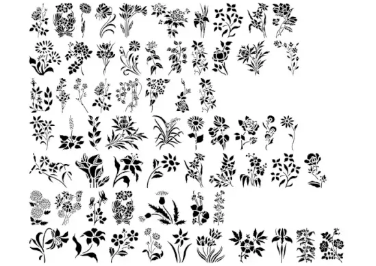 HFF Floral Stencil