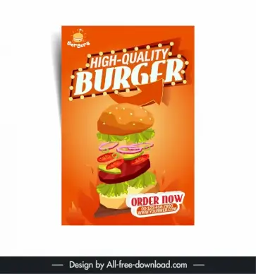 high quality burger flyer template dynamic food ingredients 