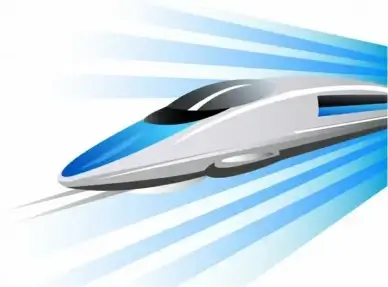 High-speed train on hovercraft