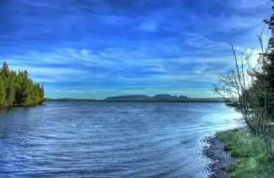 hills in the distance at sleeping giant provincial park ontario canada