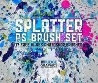Hi-Res Splatter PS Brush Set