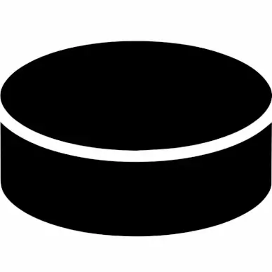 hockey puck sign icon 3d silhouette outline 