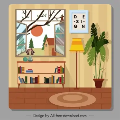 home decor template colorful classic design