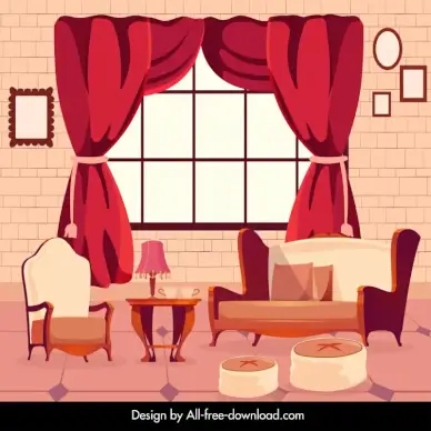 home interior decorative backdrop template elegant classical design
