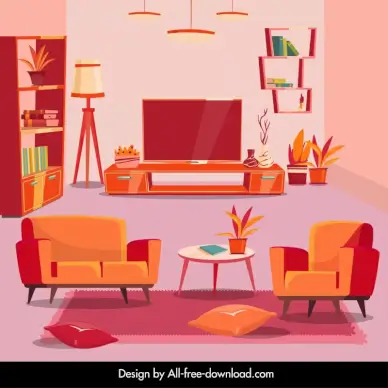 home interior template elegant cozy decor