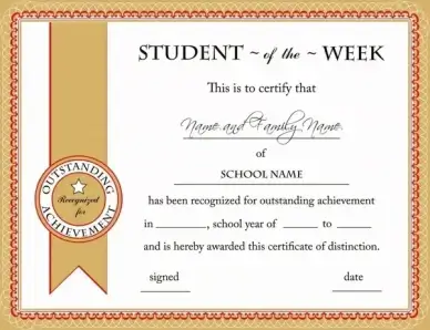 educational certificate template elegant classical design