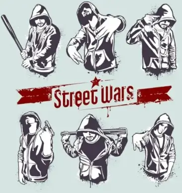 hoodie silhouette 02 vector