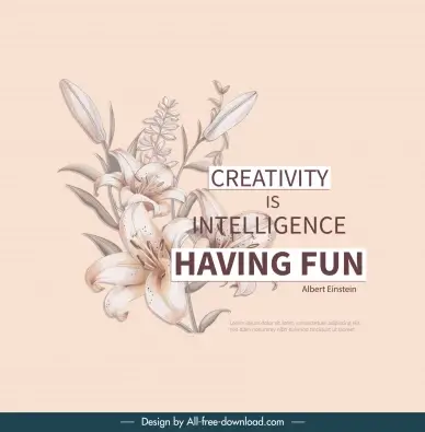 hope slogan banner template elegant lily flowers  