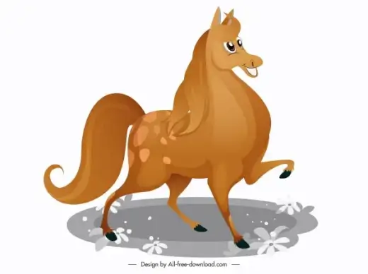 horse icon cute cartoon sketch