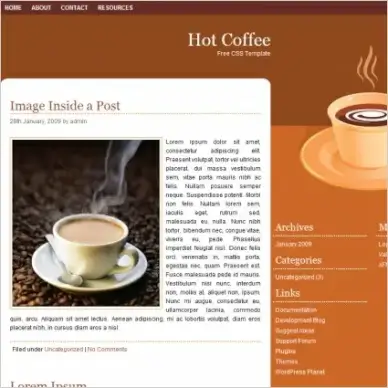 Hot Coffee Template