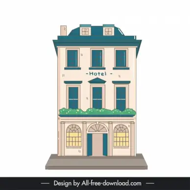 hotel architecture desing elements elegant symmetric classic