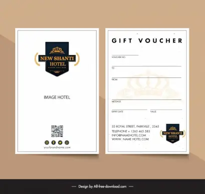 hotel voucher template bright elegant luxury imperial 