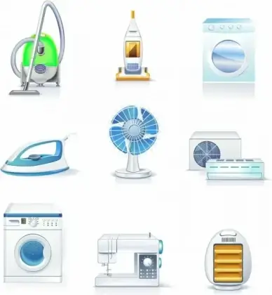Household appliances icons