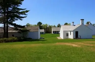 houses and rooms at fort wilkens state park michigan