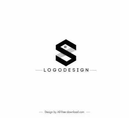 housing logo template text decor black white design