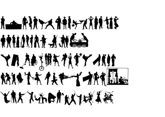 Human Silhouettes Free Eight