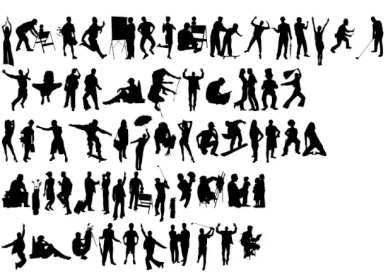 Human Silhouettes Free Seven