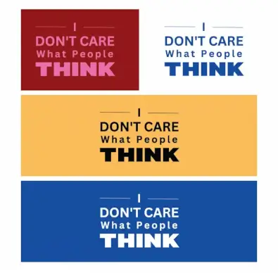 i dont care what people think quotation sign template flat elegant texts decor 