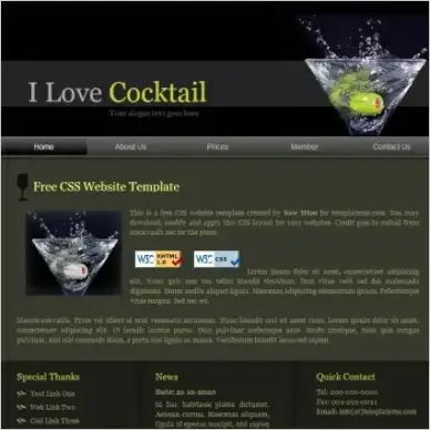 I Love Cocktail Template