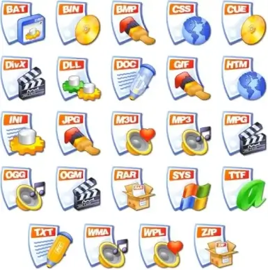 iCandy Junior File Types icons pack