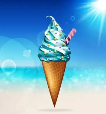 ice cream background sparking shiny decoration