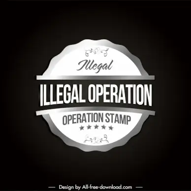 illegal stamp template contrast modern elegance 