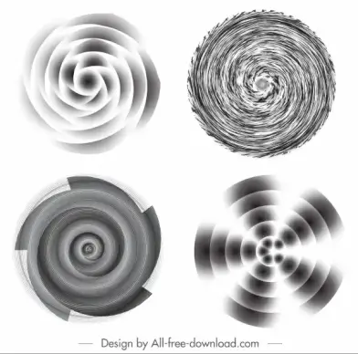 illusive decor templates twisted motion black white decor