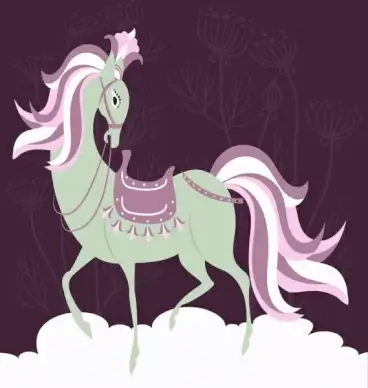imposing horse painting colored classical design