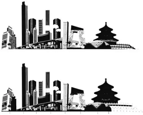 impression of beijing vector