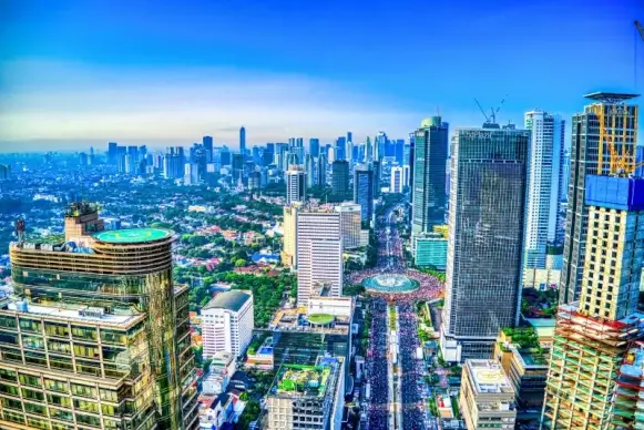 indonesia city picture modern city landscape high view