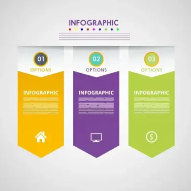 infographic background template colorful arrows decor