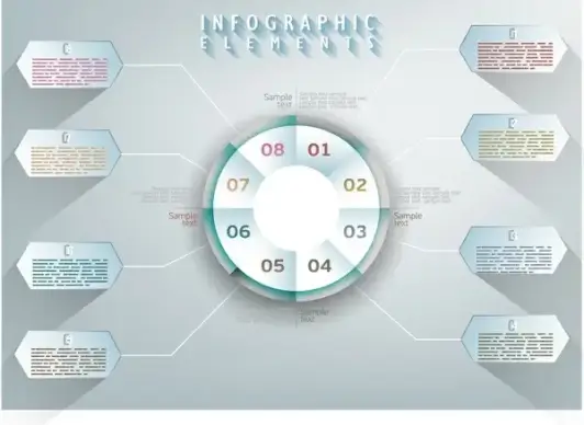 infographic template element pie chart