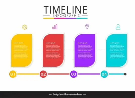 infographic timeline template elegant modern flat