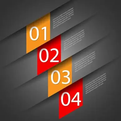 infographic vector illustration with dark background and numbers