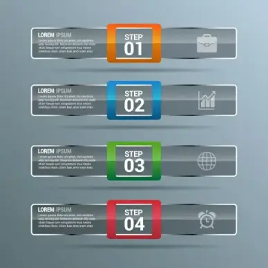 infographics design template grey horizontal bars decoration