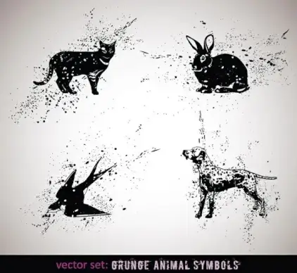 ink animals vector 2