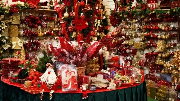 inside a christmas shop