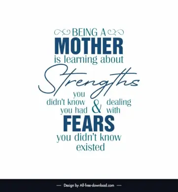 inspirational mothers day quotes poster template elegant texts layout decor 