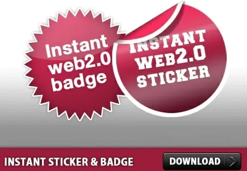 Instant Sticker and Badge PSD