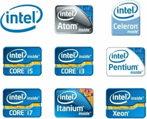 Intel Chip Logos Vector